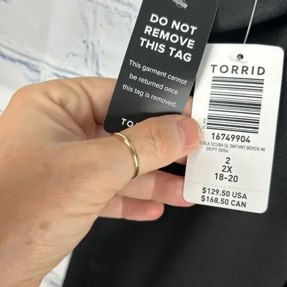 NWT Torrid Mini Scuba Lace-Up Bodycon Dress - Picture 7 of 7